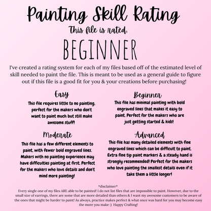 Retro Rollerblades Stud Earrings SVG