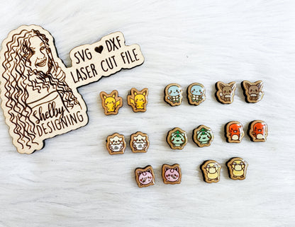 Cute Baby Pokemon Stud Earring Bundle SVG