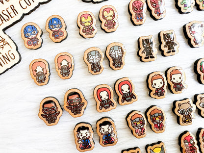 MEGA Superhero Chibi Stud AND Dangle Earrings Bundle SVG