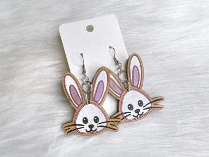 Easter Bunny Dangle Earrings SVG