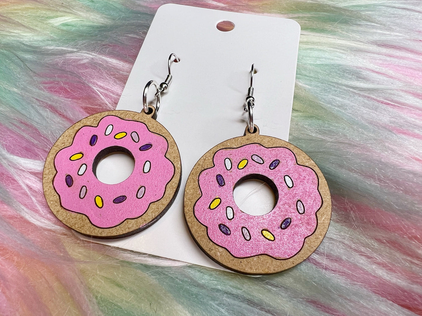 Sprinkle Donut Dangle Earrings SVG
