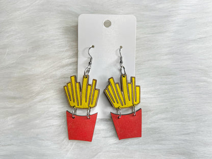 French Fry Dangle Earrings SVG