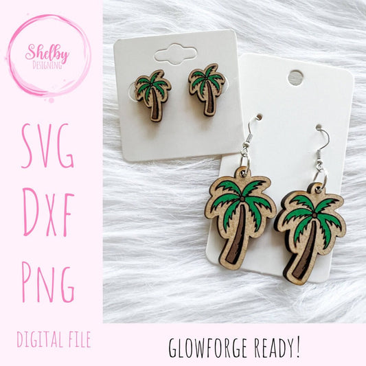 Palm Tree Stud/Dangle Earrings SVG