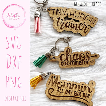 Mom Keychain Set SVG