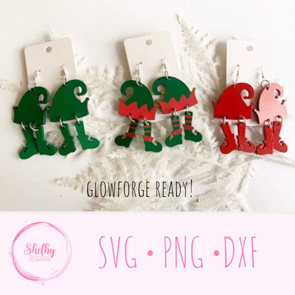 Elf Hat Dangle Earrings SVG