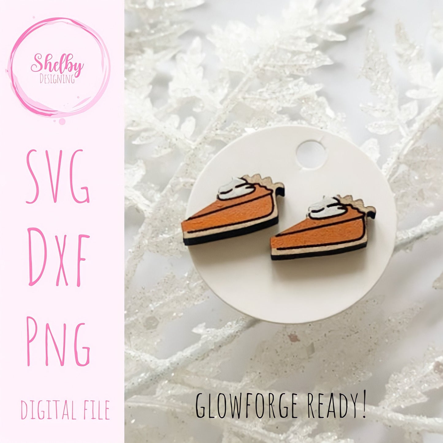 Pumpkin Pie Stud Earrings SVG