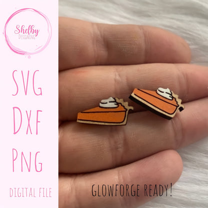 Pumpkin Pie Stud Earrings SVG
