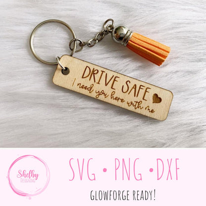 Drive Safe Keychain SVG