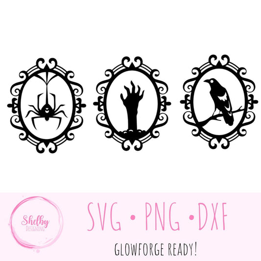 Spooky Halloween Set of 3 Frames SVG