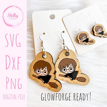 HP Quidditch Dangle/Stud Earring Combo SVG