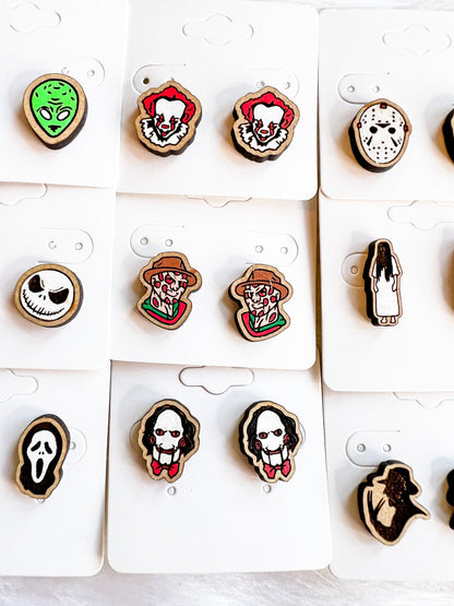 Mega Halloween Horror Movie Stud Earrings Bundle SVG