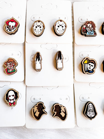 Mega Halloween Horror Movie Stud Earrings Bundle SVG