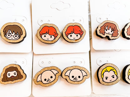 Harry Potter Chibi Stud Earrings Bundle SVG
