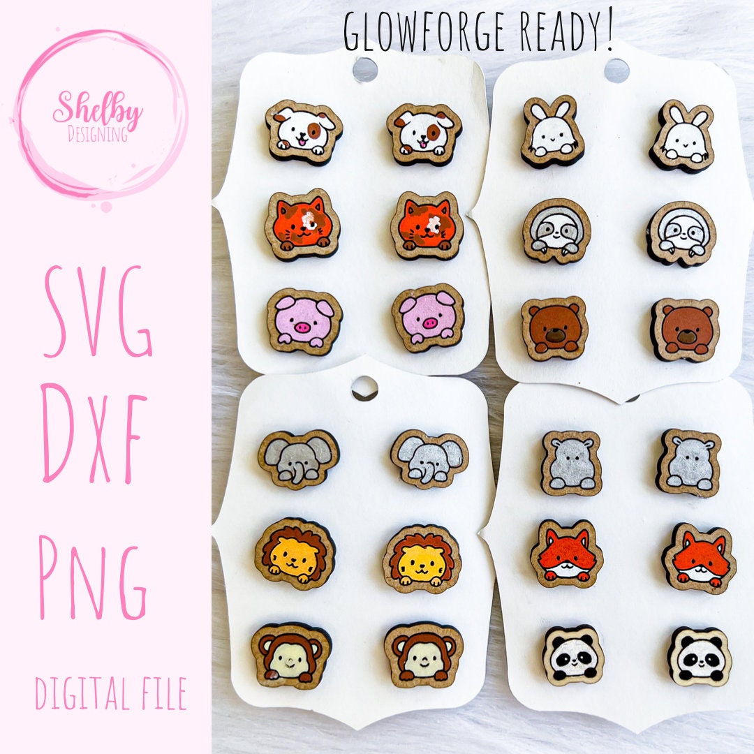 MEGA Cute Animal Stud Earrings Bundle SVG