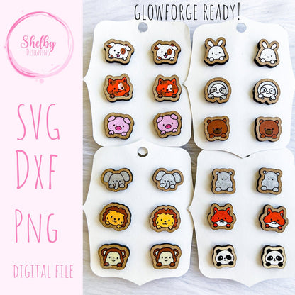 MEGA Cute Animal Stud Earrings Bundle SVG