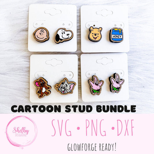 Cartoon Mix n Match Stud Earrings Bundle SVG