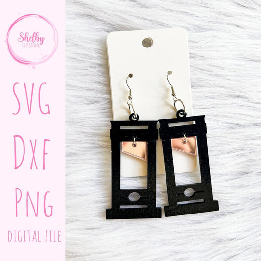 Guillotine Dangle Earrings SVG