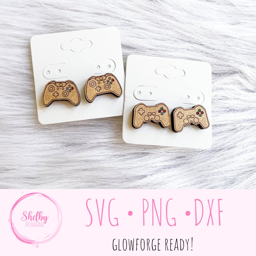 Video Game Controller Stud Earrings SVG