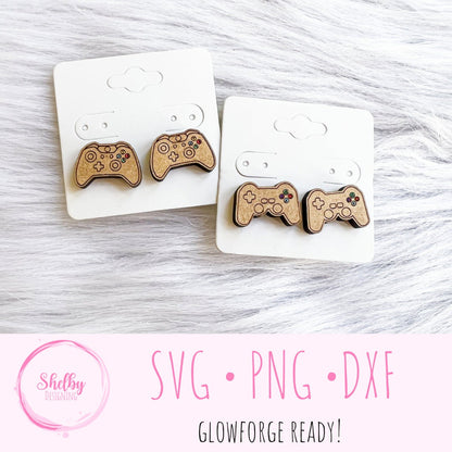 Video Game Controller Stud Earrings SVG