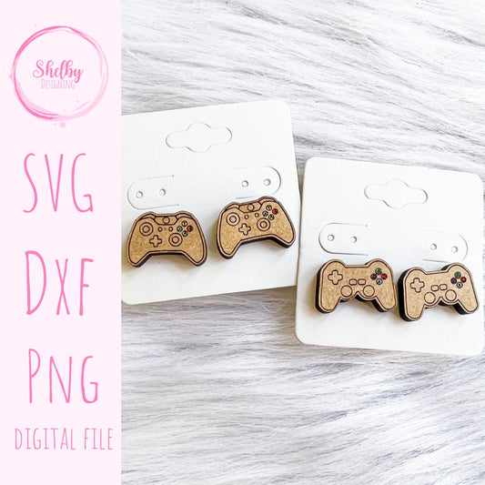 Video Game Controller Stud Earrings SVG