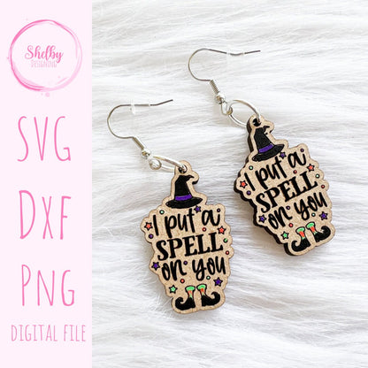 I Put A Spell On You Dangle Earrings SVG
