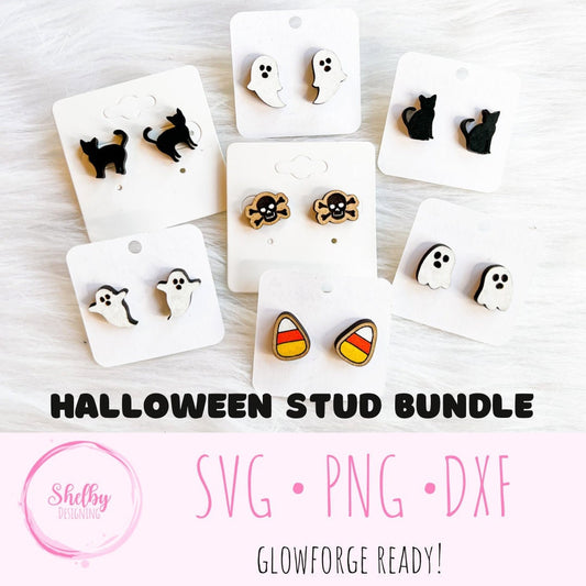 Halloween Simple Bundle Stud Earrings SVG