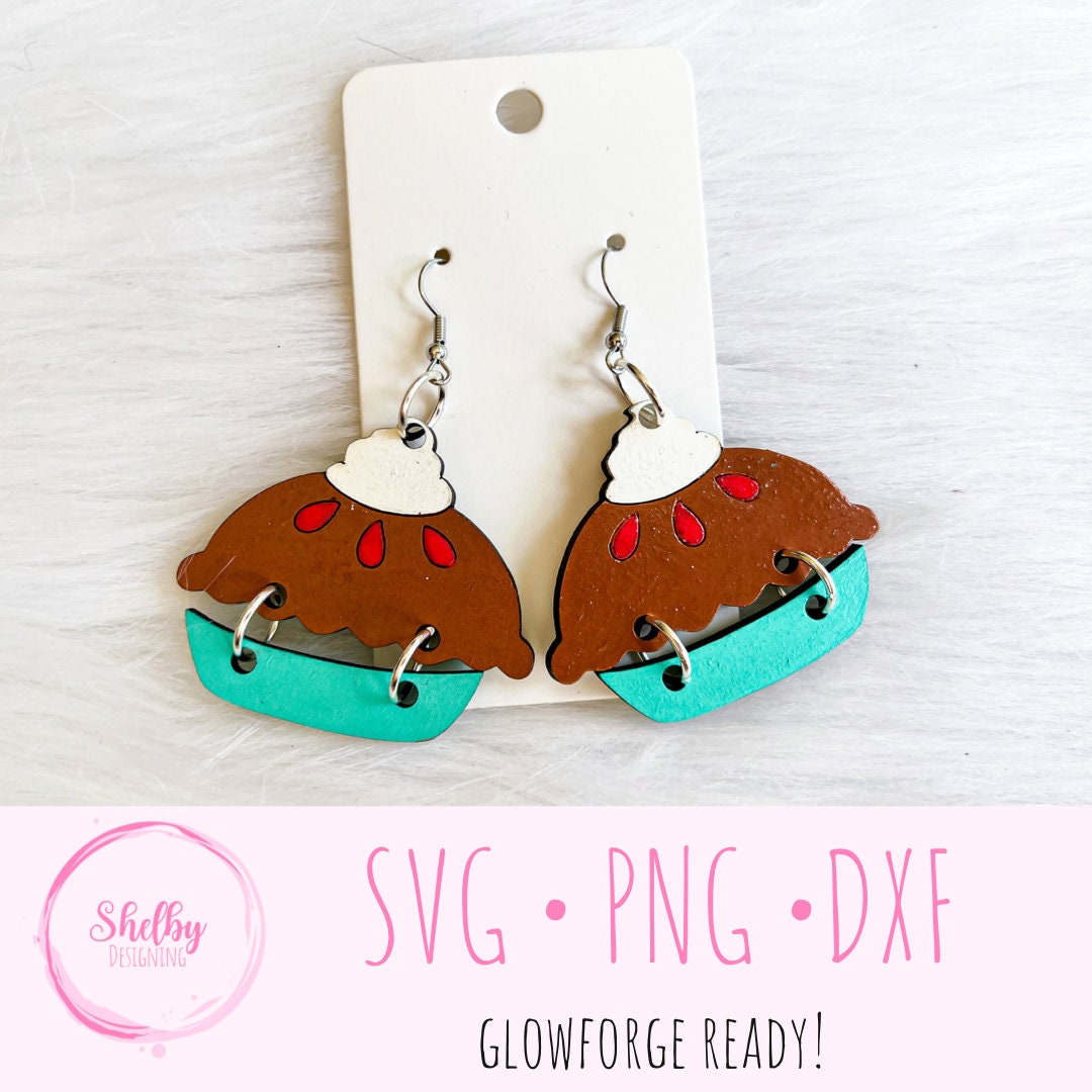 Pie Dangle Earrings SVG