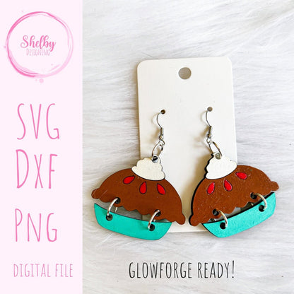 Pie Dangle Earrings SVG