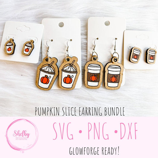 Pumpkin Spice Stud/Dangle Combo Earrings SVG