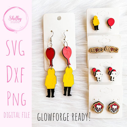 It Inspired Clown Bundle Earrings SVG