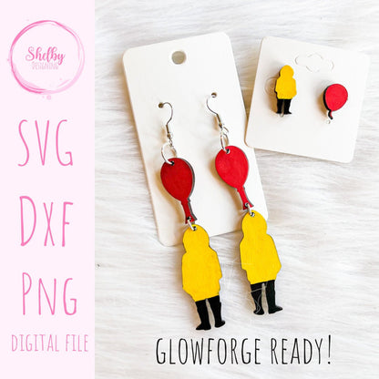 Halloween It Inspired Stud/Dangle Earrings SVG