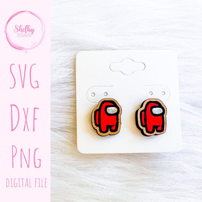 Among Us SUS Stud Earrings SVG