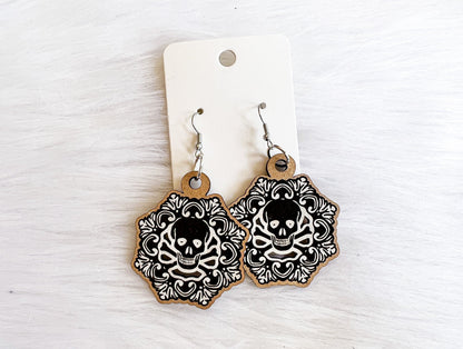 Spooky Mandala Dangle Earring Set SVG