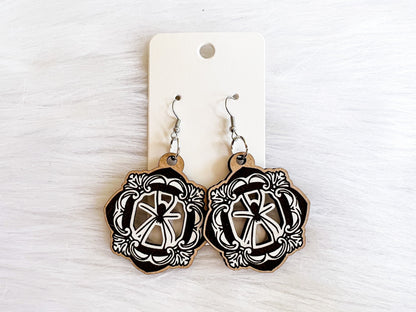 Spooky Mandala Dangle Earring Set SVG