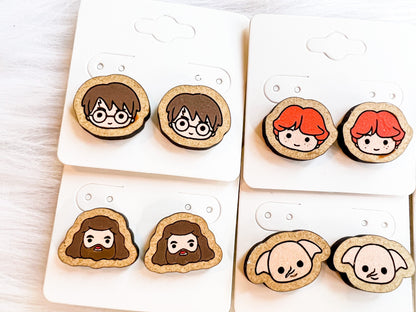 Harry Potter Chibi Stud Earrings Bundle SVG