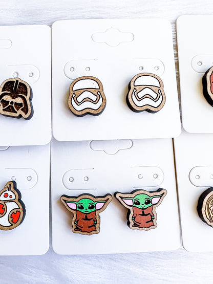 Space Wars Inspired Stud Earrings Bundle SVG
