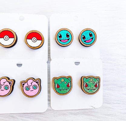 Circle Pokemon Stud Earring Bundle SVG