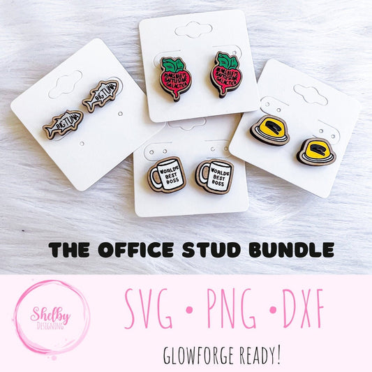 The Office Stud Earrings Bundle SVG