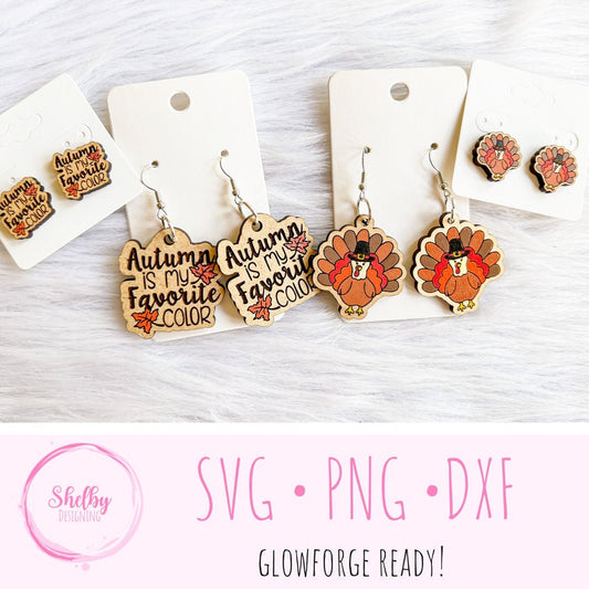 Fall Autumn Season Earring Bundle SVG