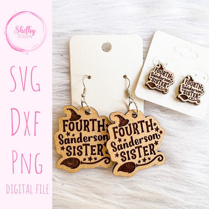 Hocus Pocus Sanderson Sisters Earrings Bundle SVG