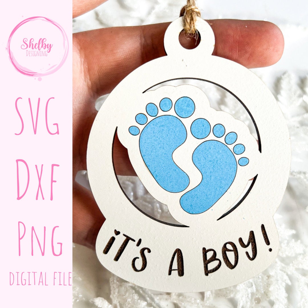 Its A Boy/Girl Christmas Ornament SVG