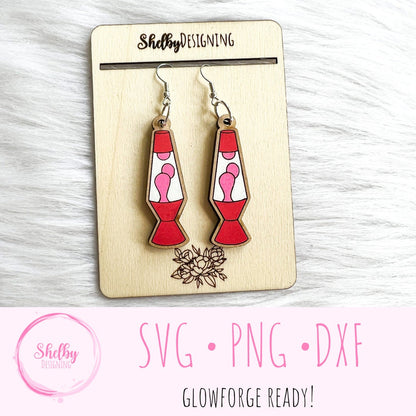 Groovy Lava Lamp Dangle Earrings SVG