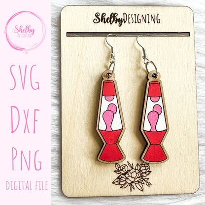 Groovy Lava Lamp Dangle Earrings SVG