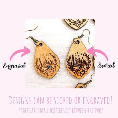 Minimalistic Mountain/Desert Dangle Earring Bundle SVG