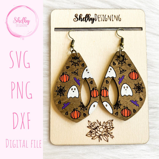 Cute Halloween Dangle Earrings SVG