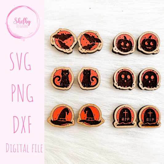 Halloween Stud Earrings BundleSVG