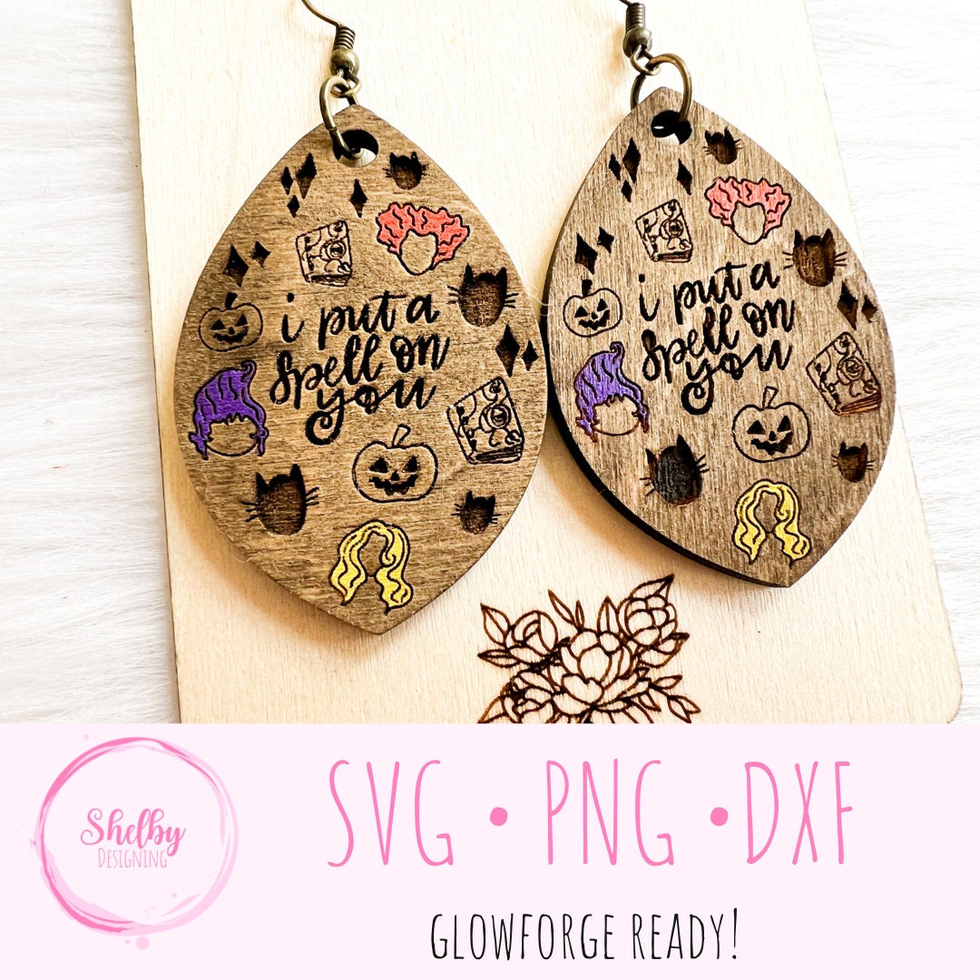 Put A Spell On You Dangle Earrings SVG