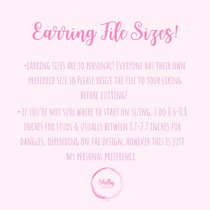 Halloween Dangles Wood Earrings SVG