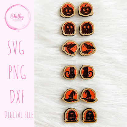 Halloween Stud Earrings BundleSVG