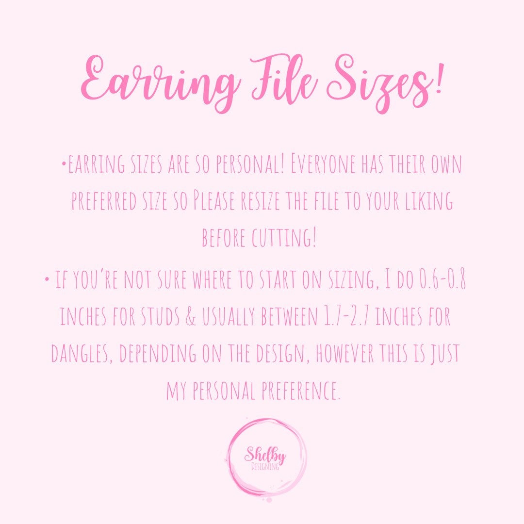 Cupid & Heart Dangle/Stud Earrings SVG